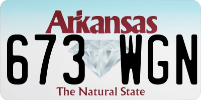 AR license plate 673WGN