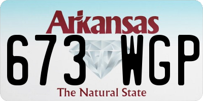AR license plate 673WGP