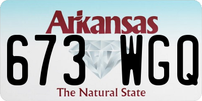 AR license plate 673WGQ