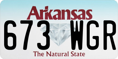 AR license plate 673WGR