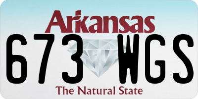 AR license plate 673WGS
