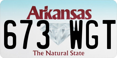 AR license plate 673WGT