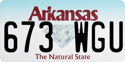 AR license plate 673WGU