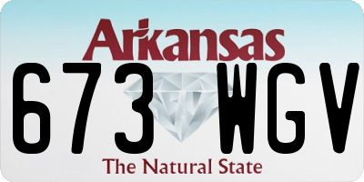 AR license plate 673WGV