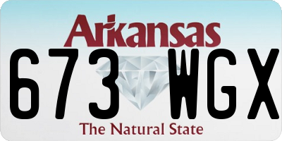 AR license plate 673WGX