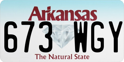 AR license plate 673WGY