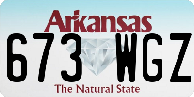 AR license plate 673WGZ