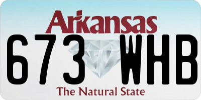 AR license plate 673WHB