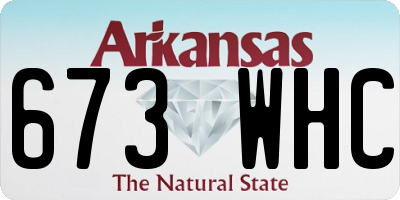 AR license plate 673WHC