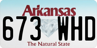 AR license plate 673WHD