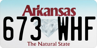 AR license plate 673WHF