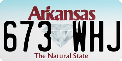 AR license plate 673WHJ