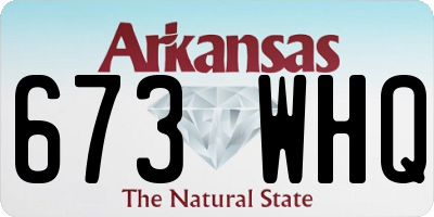AR license plate 673WHQ