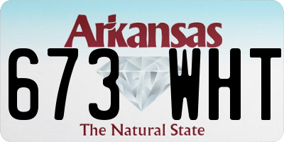 AR license plate 673WHT