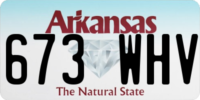 AR license plate 673WHV