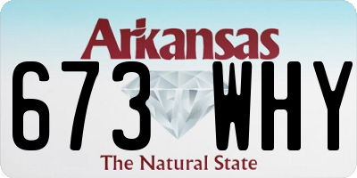 AR license plate 673WHY