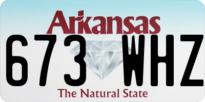 AR license plate 673WHZ