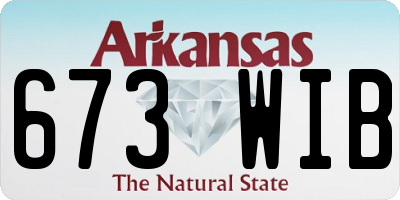 AR license plate 673WIB