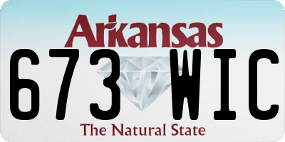 AR license plate 673WIC