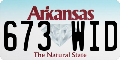 AR license plate 673WID