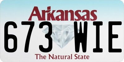 AR license plate 673WIE