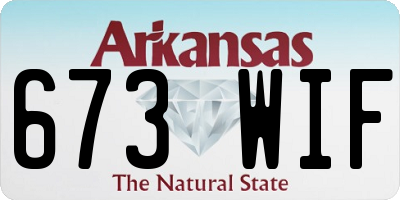 AR license plate 673WIF