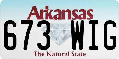 AR license plate 673WIG