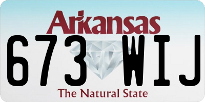 AR license plate 673WIJ