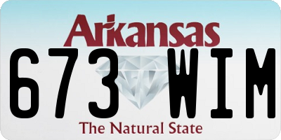 AR license plate 673WIM
