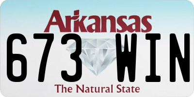 AR license plate 673WIN