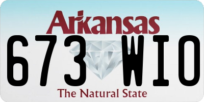 AR license plate 673WIO