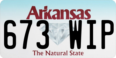 AR license plate 673WIP