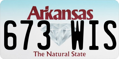 AR license plate 673WIS
