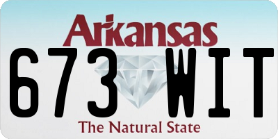 AR license plate 673WIT