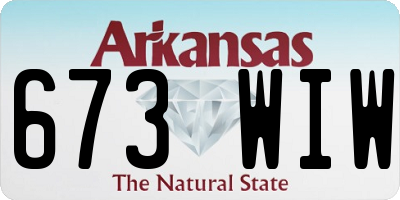 AR license plate 673WIW