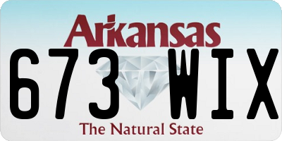 AR license plate 673WIX