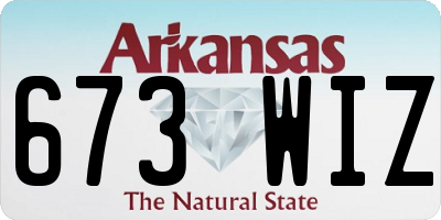 AR license plate 673WIZ
