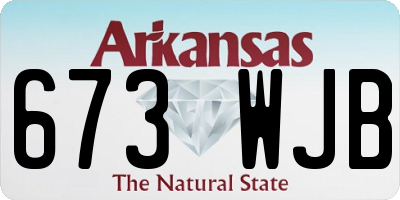 AR license plate 673WJB