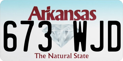 AR license plate 673WJD