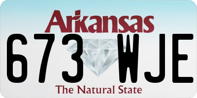 AR license plate 673WJE