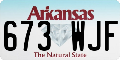 AR license plate 673WJF