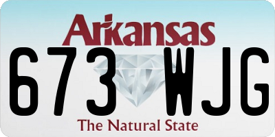 AR license plate 673WJG