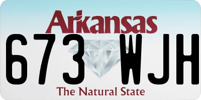 AR license plate 673WJH