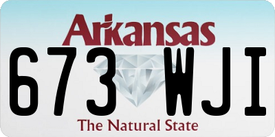 AR license plate 673WJI