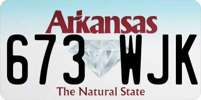 AR license plate 673WJK