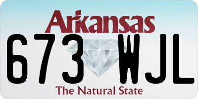 AR license plate 673WJL