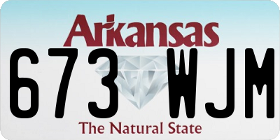 AR license plate 673WJM