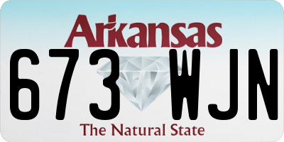 AR license plate 673WJN