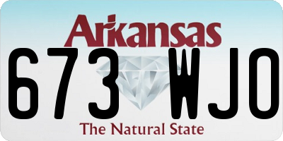AR license plate 673WJO