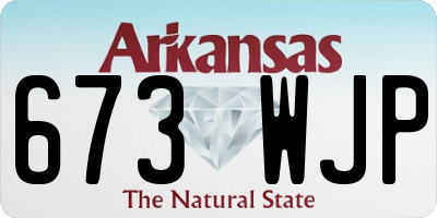 AR license plate 673WJP